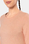 Amante Cotton Relaxed Top - Peach Blossom Marl — thumbnail 4